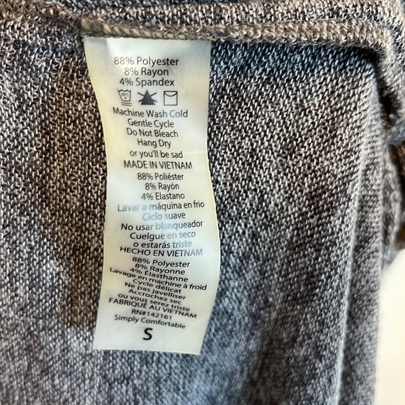 Lularoe (LLR) Joy Long Vest for layering look, Gray, Size Small - Picture 3 of 5